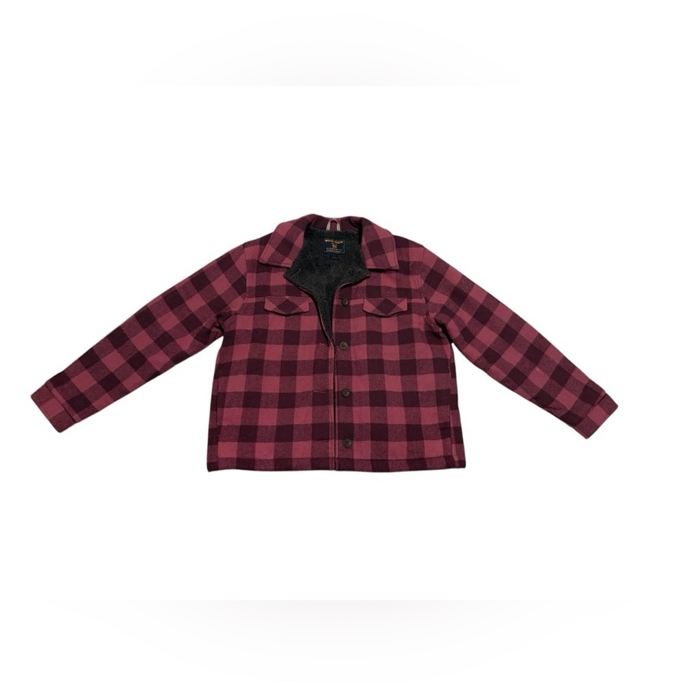 Women’s Mulberry Woolrich Pink and Burgundy Buffalo Plaid Jacket Size Medium
